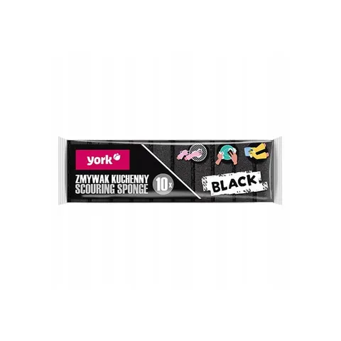 YORK BLACK Zmywaki kuchenne do naczyń, 10 szt