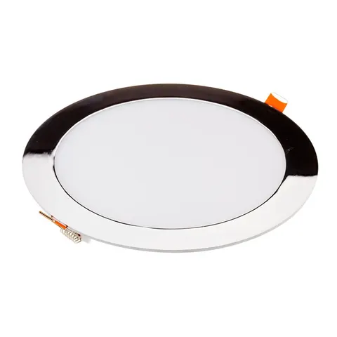 12W Panel LED / Chrom / Barwa:3000K / Okrągła