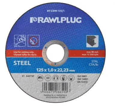 Ściernice korundowe do cięcia stali 125x1,0x22,23 mm