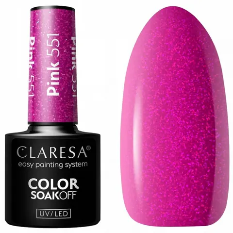 Claresa Pink 551 Lakier Hybrydowy 5g