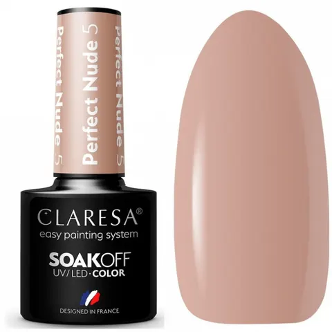 CLARESA Lakier hybrydowy PERFECT NUDE 5, 5 g