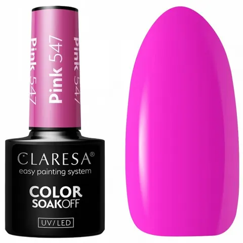 CLARESA Lakier hybrydowy PINK 547, 5 g