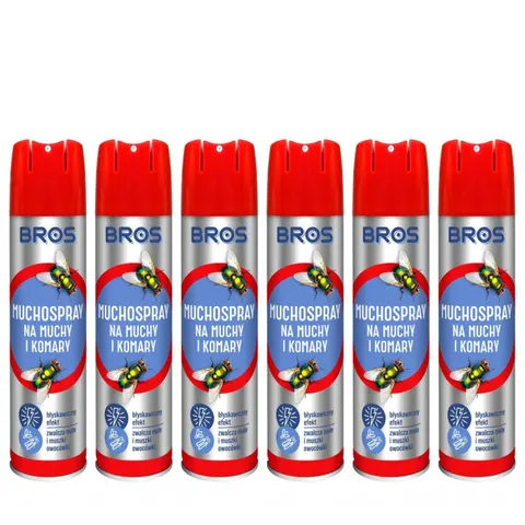 BROS Preparat na muchy i komary MUCHOSPRAY 400 ml, pakiet 6 szt