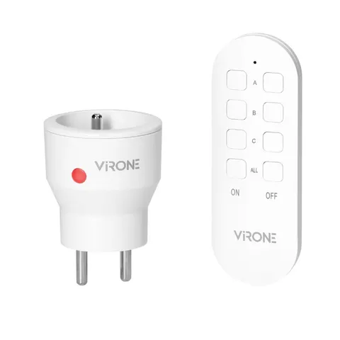 Gniazdo bezprzewodowe MINI, sterowane pilotem 1+1, 2300W; RS-10, ORNO