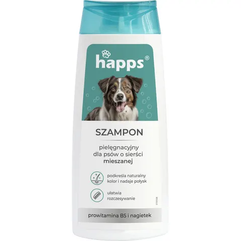HAPPS Szampon pielęgnacyjny dla psów o sierści mieszanej, 200 ml
