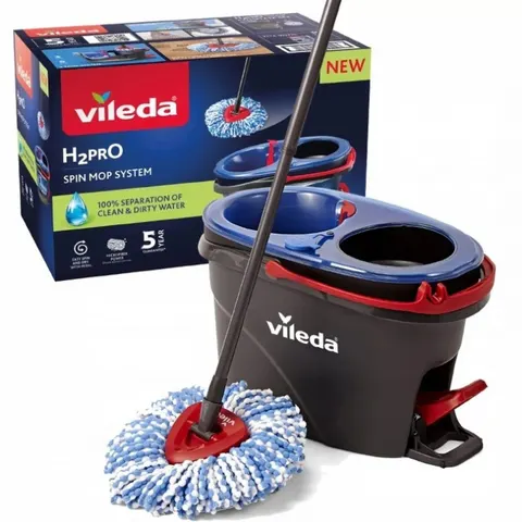 VILEDA Mop obrotowy okrągły z wiadrem H2OPRO, 1 szt