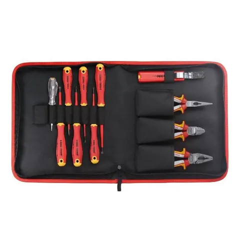 Zestaw 11 narzędzi dla elektryka w etui; FL41381104 FELO
