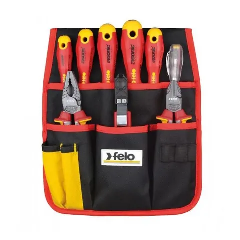 Zestaw 9 narzędzi dla elektryka kieszeń na pas; FL41399504 FELO