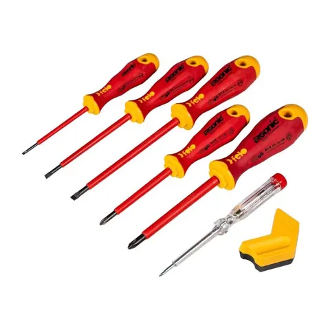 Zestaw 5 wkrętaków - Ergonic VDE + próbnik + magnetyzer; FL41396399 FELO