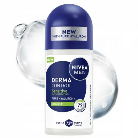 NIVEA MEN Antyperspirant w kulce DERMA SENSITIVE, 50 ml