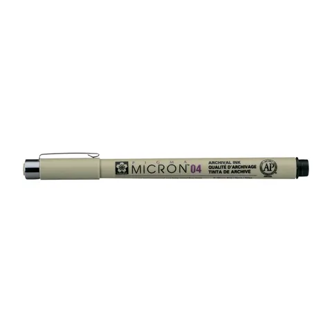 Marker, długopis Pigma Micron 04, 0,40 mm czarny, Sakura