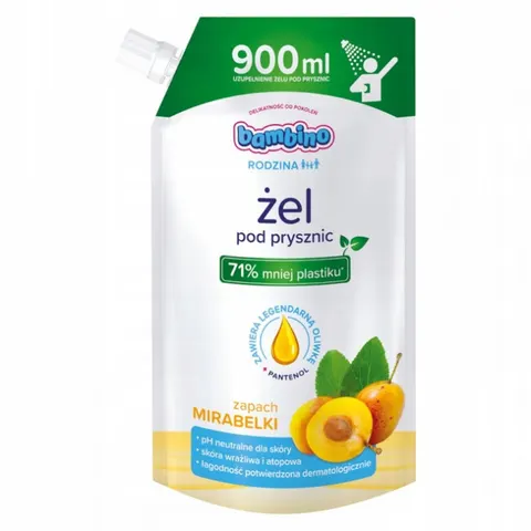 BAMBINO RODZINA Żel pod prysznic MIRABELKA, 900 ml