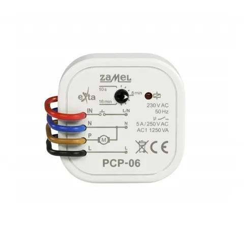 PCP-06 Przekaźnik czasowy do sterowania wentylatorem łazienkowym 5A 230VAC PCP-06 EXT10000263