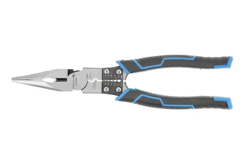 Szczypce Wydłużone Proste 9w1 230mm z Pilnikiem, Wąskie Szczęki, Ściągacz, Zaciskarka, Stal CrV; HT1P244 HOGERT