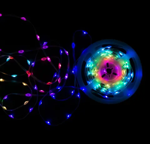 Magiczne lampki 1mln kolorów 100LED RGB 5m DC5V IP65 (wtyk USB) - sterownie aplikacja