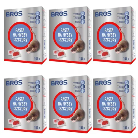 BROS Pasta na myszy i szczury 150 g, pakiet 6 szt.