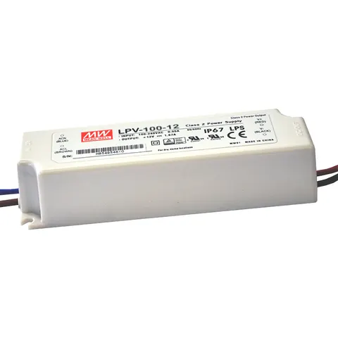 Zasilacz LED 12VDC 100W IP67 kl.II, LPV-100-12V-IP67-MW; ORO15014 MEAN WELL