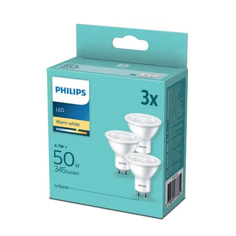 Żarówka LED GU10 4,7W 345lm 230VAC Corepro LEDspot barwa światła ciepło biała 36D 15000h; PHILIPS