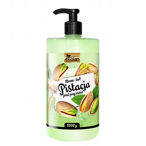 EKOLAN Kremowy żel pod prysznic PISTACJA, 1000 ml