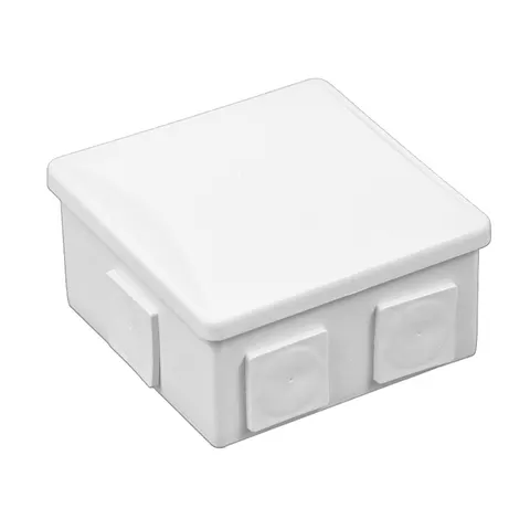 S-BOX036BO puszka natynkowa IP44 80x80x40mm klik, 6 dławików, biała