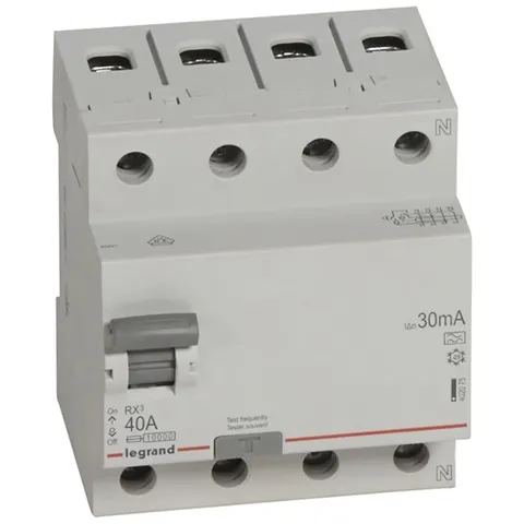 Wyłącznik różnicowoprądowy 4P 40A 30mA typ A, P304 RX3; 402063 LEGRAND