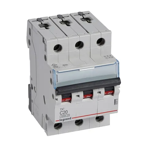 Wyłącznik nadprądowy 3P C 20A 6kA 400VAC S303 TX3; 403546 LEGRAND