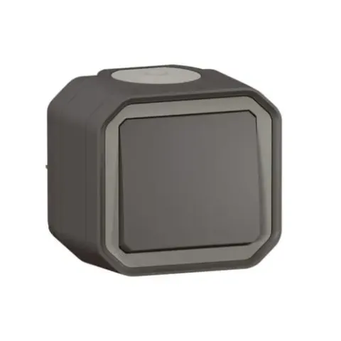 NOWE PLEXO Łącznik natynkowy schodowy hermetyczny IP55 10A 250V antracyt; 069761L LEGRAND