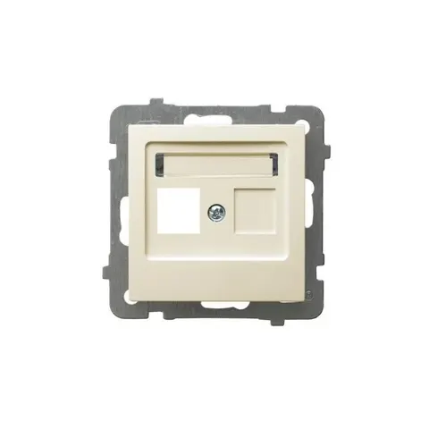 AS Obudowa gniazda teleinformatycznego typu Keystone pojedynczego, ecru; GPK-1G/p/27, OSPEL