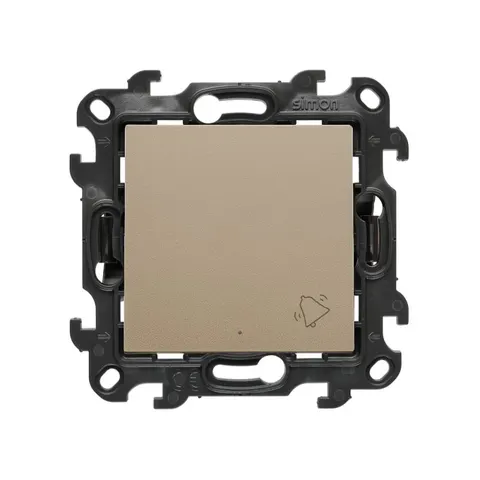 SIMON 24 Przycisk „dzwonek” z podświetleniem LED (moduł) 10 A, 250 V~, szybkozłącza; szampański mat