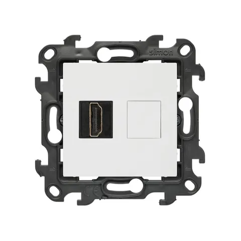 SIMON 24 Gniazdo HDMI ver. 2.1 pojedyncze, moduł, białe; NGHDMI121.01/11