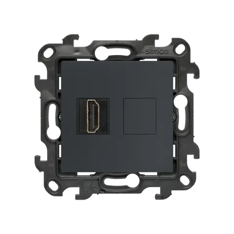 SIMON 24 Gniazdo HDMI ver. 2.1 pojedyncze, moduł, grafit mat; NGHDMI121.01/38