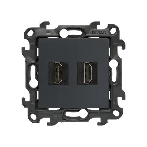SIMON 24 Gniazdo HDMI ver. 2.1 podwójne (moduł); grafit mat