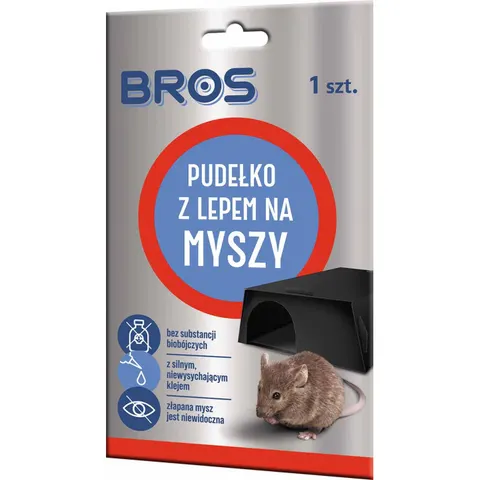 BROS Pudełko z lepem na myszy, 1 szt