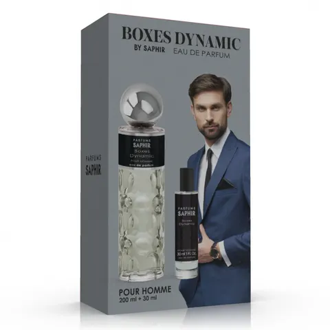 SAPHIR MEN Woda perfumowana BOXES DYNAMIC, zestaw edp 200 ml + 30 ml
