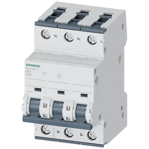 Wyłącznik nadmiarowo-prądowy 400V 10kA, 3-bieg., C, 80A, głęb.=70mm