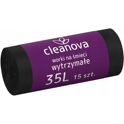 CLEANOVA Worki na śmieci CZARNE 35 l, 15 szt