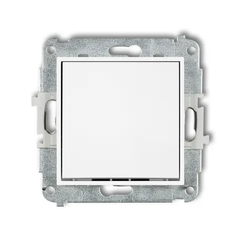 MINI Łącznik schodowy 10A 250V bez piktogramu, moduł, biały mat; 25MWP-3.1 KARLIK