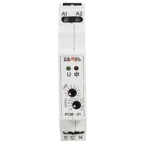 Przekaźnik czasowy 12-240V AC/DC, PCM-01/U; EXT10000074 ZAMEL