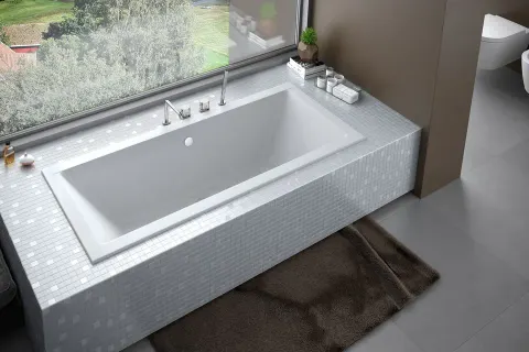 BESCO QUADRO SLIM wanna prostokątna 170 x 75 cm
