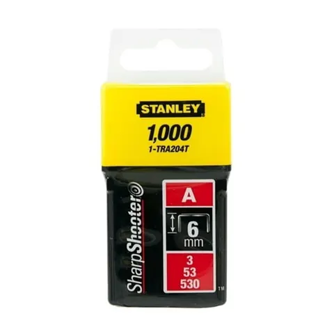 Zszywki 6 mm TYP A Stanley 1000 szt TRA204T1