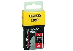 Zszywki 8 mm TYP A Stanley 1000 szt TRA205T1
