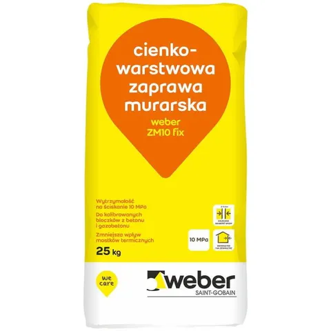 Zaprawa murarska- sucha mieszanka Weber ZM10 25 kg