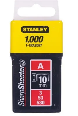 Zszywki 10 mm TYP A Stanley 1000 szt TRA206T1