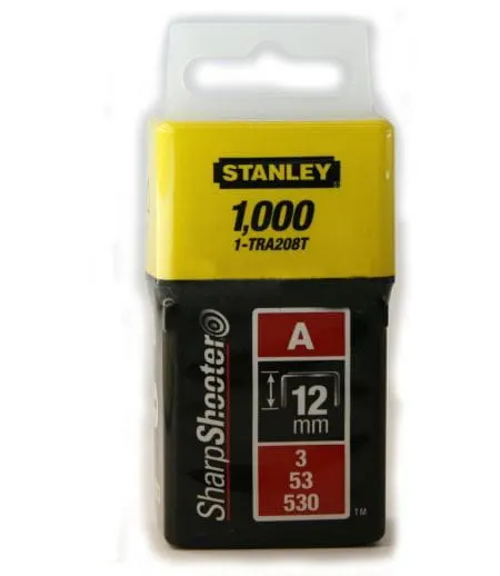 Zszywki 12 mm TYP A Stanley 1000 szt TRA208T1
