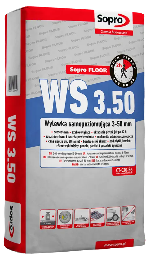 SOPRO FLOOR WS 3.50 Wylewka samopoziomująca szybkoschnąca 25kg