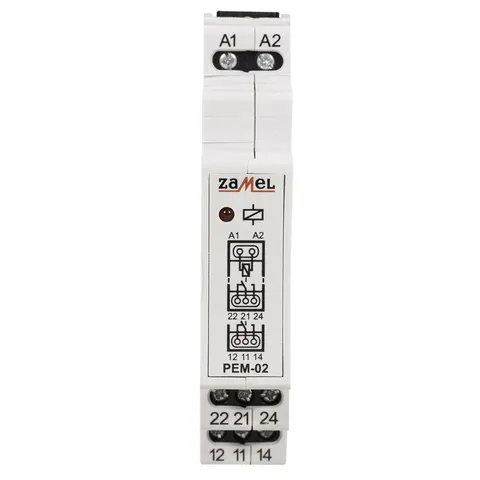 Przekaźnik elektromagnetyczny 12V AC/DC 2x8A PEM-02/012; EXT10000095 ZAMEL