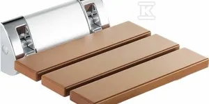 DEANTE Siedzisko ścienne składane 30x30,5cm VITAL brązowy, chrom NIV_451P *