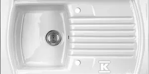 Zlewozmywak ceramiczny 1-komorowy z ociekaczem Lusitano, biały