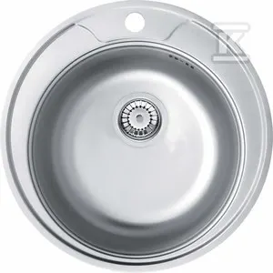 Zlewozmywak stalowy 1-komorowy Twist, satyna &nbsp;ZHC_0813 w