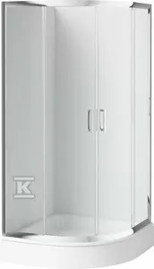 DEANTE Kabina prysznicowa półokrągła 80x185cm FUNKIA chrom, szkło transparentne KYP_052K *